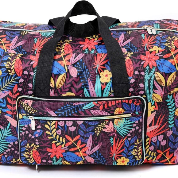 22" Foldable Large Travel Duffel Duffle Bag Sports Gym Tote Bag For Women Overni - Picture 2 of 7